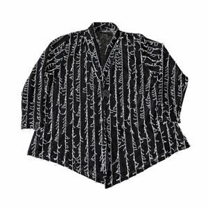 Jean Marc Philippe Net Fringe Cardigan XL* Black Oversized Lagenlook Retro Artsy